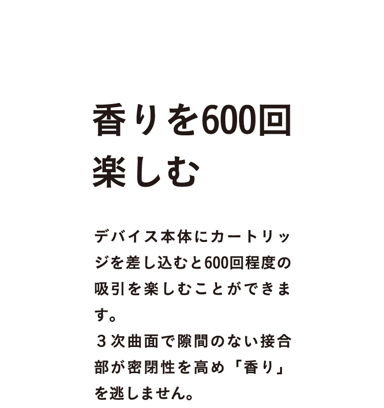 香りを600回楽しむ